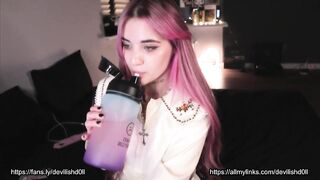 devilishd0ll - [Video] deep throat orgasm home cam porn