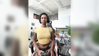 Your_Paris - My Model Stripcam hairy american striptease-ebony black-hair-young american