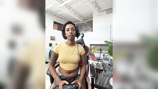 Your_Paris - My Model Stripcam hairy american striptease-ebony black-hair-young american