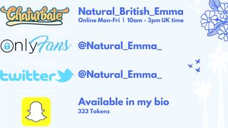 natural_british_emma - Record  [Chaturbate] socks follow big-black-cock culito