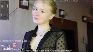 bestblondiiecb - Private  [Chaturbate] sexy broadcaster Lace stockings glamorous seducer feetshow